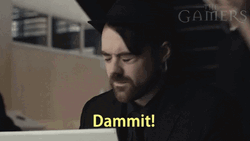 Dammit Disgruntled Man Shaking Head GIF