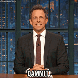 Dammit Host Seth Myers GIF