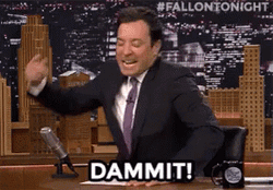 Dammit Jimmy Fallon Tapping Table GIF