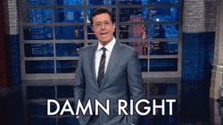Damn Right Stephen Colbert Host GIF