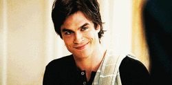 Damon Salvatore Cute Sexy Smile GIF