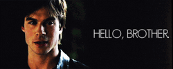 Damon Salvatore Hello Brother TVD GIF