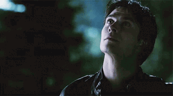 Damon Salvatore Look Up Smile GIF