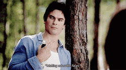 Damon Salvatore Making Adorable Faces GIF