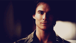 Damon Salvatore Nervous Swallow TVD GIF