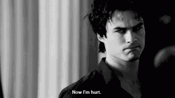 Damon Salvatore Now I'm Hurt GIF