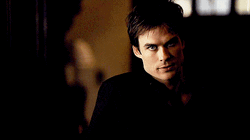 Damon Salvatore Sexy Cringe Smile GIF