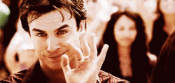 Damon Salvatore Sexy Waving TVD GIF