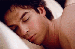 Damon Salvatore Sleepy Vampire Diaries GIF