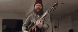 Dan Campbell Playing Guitar GIF