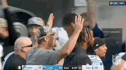 Dan Campbell Touchdown David Montigomery GIF