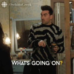 Dan Levy Whats Going On Hand Gesture GIF