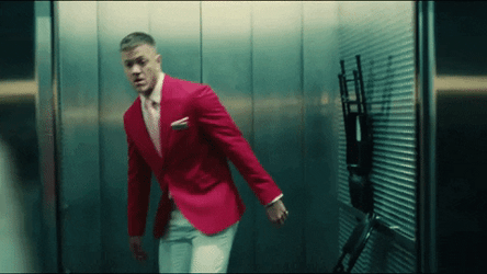 Dan Reynolds Inside Elevator GIF