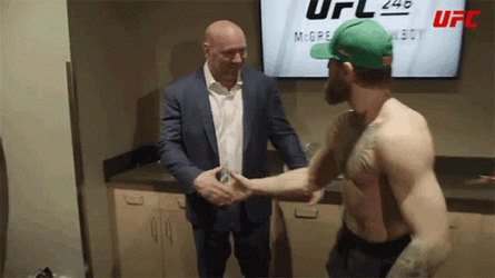 Dana White Congratulate Connor McGregor GIF