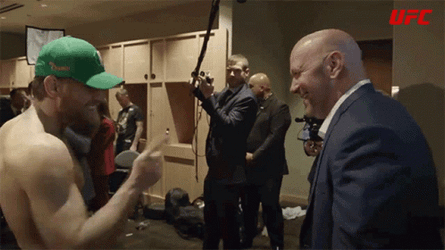 Dana White Fist Bump Connor McGregor GIF