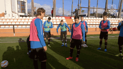Dance Off Between Football Players GIF
