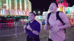 Dance Walking In Theme Park GIF