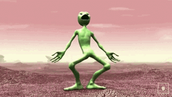 Dancing Alien In The Moon GIF