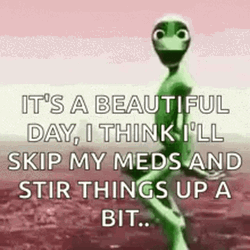 Dancing Alien On A Beautiful Day GIF