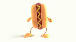 Dancing Animated Hot Dog Food