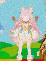Dancing Anime Bunny Squishmallow GIF
