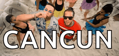 Dancing At Party Saying What People Think Happens In Cancun GIF