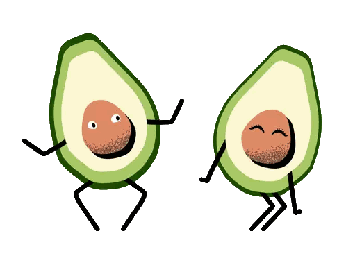 Dancing Avocado Faces Sticker
