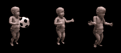 Dancing Baby 3D Trio Soccer Play GIF