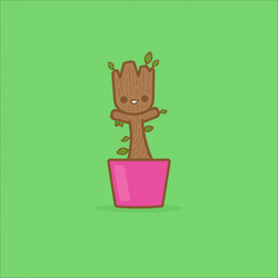 Dancing Baby Groot Cute Drawing GIF