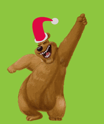 Dancing Bear Christmas Disco GIF