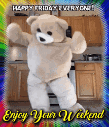Dancing Bear Mascot Weekend GIF