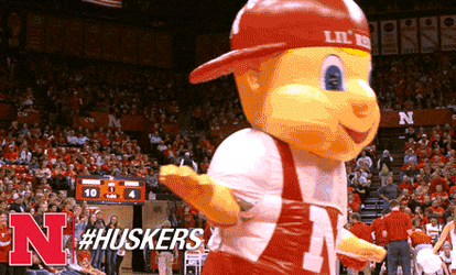 Dancing Boy Mascot Huskers GIF
