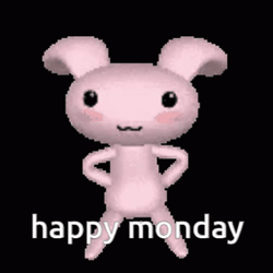 Dancing Bunny Animated Happy Monday GIF