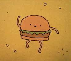 Dancing Burger Animation GIF
