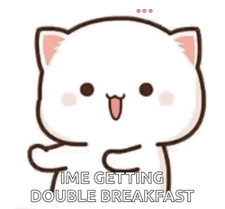 Dancing Cartoon Me Getting Double Breakfast GIF