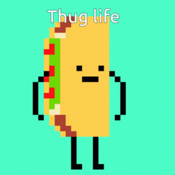 Dancing Cartoon Taco Thug Life GIF