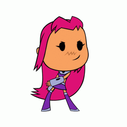 Dancing Chibi Starfire GIF