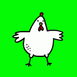 Dancing Chicken In Green Background GIF
