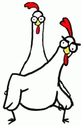 Dancing Chicken Rotating Body GIF