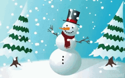 Dancing Christmas Three And Frosty The Snowman  GIF