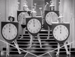 Dancing Clock Girls GIF