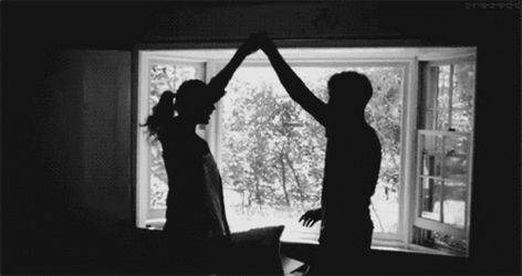 Dancing Couple Silhouette GIF