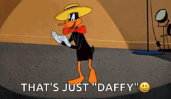 Dancing Daffy With A Hat GIF