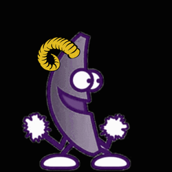 Dancing Devil Purple Banana GIF