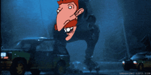 Dancing Dino Mask Man Face GIF