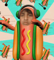Dancing Dj Makes Me Want A Hot Dog GIF