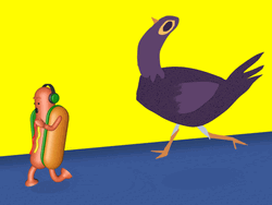 Dancing Dog Meme Head Banging Bird GIF