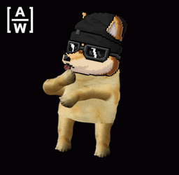 Dancing Doge Rolling Arms GIF