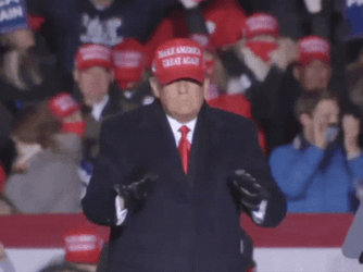 Dancing Donald Wearing Maga Hat GIF
