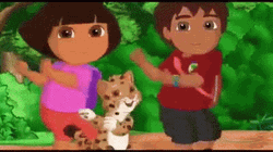 Dancing Dora With Her Friends GIF